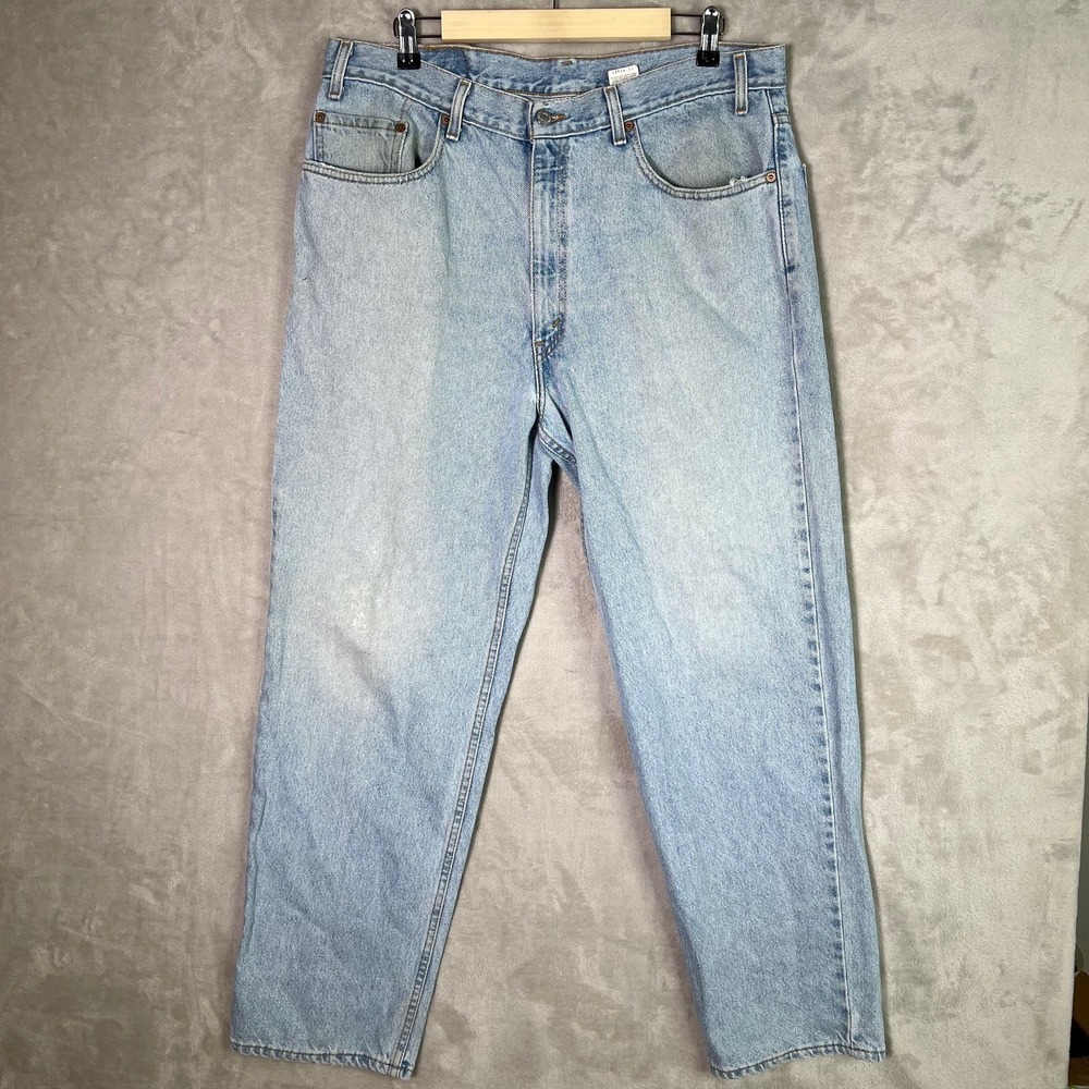 Vintage Levis 550 Jeans Men 38x29 Blue Denim Relaxed Fit Tapered Made in USA Y2K